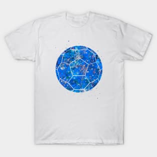 Soccer Ball blue watercolor T-Shirt